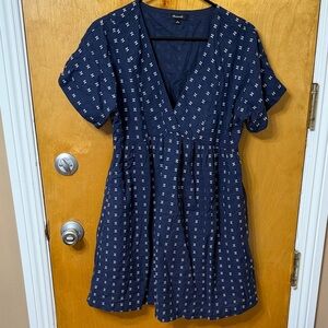 Madewell Dark Blue Mini Dress with Pattern